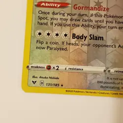SNORLAX 131/185 Reverse Holo Rare Vivid Voltage Pokémon Card Near Mint - Image 6