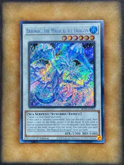 Yugioh Brionac, the Magical Ice Dragon BLTR-EN004 Secret Rare 1st Ed NM - Image 1