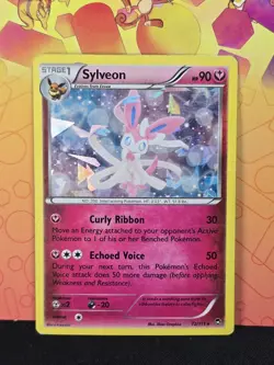 CRACKED ICE Sylveon 72/111 (PLAYED) - HOLO VARIANT XY Furious Fists Pokemon Card - Image 1