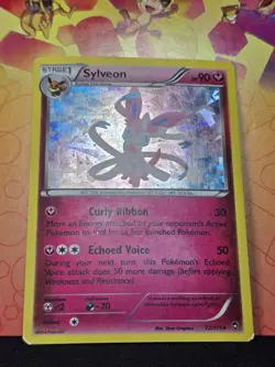 CRACKED ICE Sylveon 72/111 (PLAYED) - HOLO VARIANT XY Furious Fists Pokemon Card - Image 6