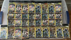 2019 POKEMON Sun & Moon COSMIC ECLIPSE 3 Card Mini Booster Pack Lot - 34 Packs! - Image 1