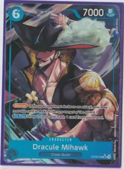 One Piece Card Game -Dracule Mihawk - Alt art - OP09-048 - SR - NM - English - Image 1