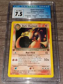 1st Edition Dark Charizard Holo 4/82 Team Rocket Pokemon Card PSA BGS CGC 7.5 - Image 3