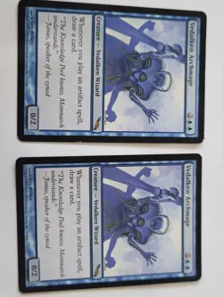 X2 Vedalken Archmage - Mirrodin MRD RARE MAGIC MtG TCG Card - Image 1