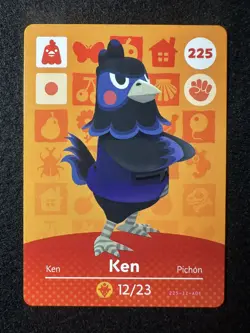 Ken #225 Animal Crossing Amiibo Card Series 3 Authentic +Tracking# - Image 1