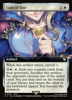 x1 Coin of Fate - Extended Art R MTG Commander: Final Fantasy M/NM, English - Image 2