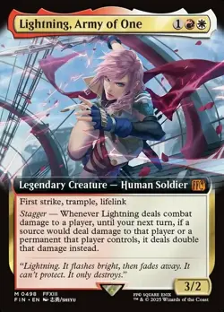 MTG Lightning, Army of One - Foil - Extended Art, NM-Mint, English Final Fantasy - Image 1