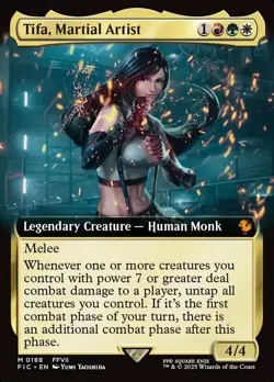 MTG Tifa, Martial Artist - Foil - Extended Art, NM-Mint, English Commander: Fina - Image 1