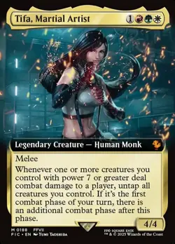 MTG Tifa, Martial Artist - Foil - Extended Art, NM-Mint, English Commander: Fina - Image 2