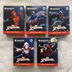 SDCC 2025 Magic The Gathering Spider-Man Deck COMPLETE SET, Hasbro IN HAND - Image 1