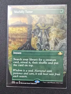 Worldly Tutor (Borderless) Dominaria Remastered Regular 442 - Image 1