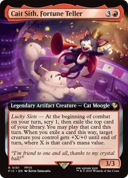 Cait Sith, Fortune Teller (Extended Art) FINAL FANTASY Commander - Near Mint Foi - Image 1