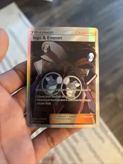 PokÃ©mon TCG Ingo & Emmet Sun & Moon Team Up Holo Ultra Rare Card 176/181 - Image 2