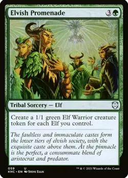 X 1 Elvish Promenade NM Commander Kaldheim 059 MTG Magic The Gathering  - Image 1
