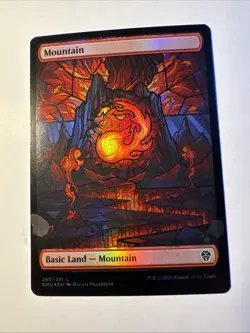 MTG Mountain #280 Foil LP Dominaria United - Image 1