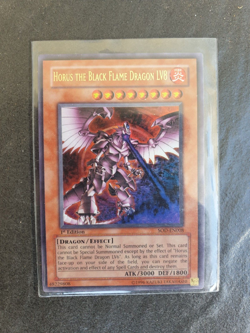 YUGIOH HORUS THE BLACK FLAME DRAGON LV8 SOD-EN008 1ST ED LP - Image 2