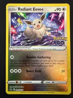 Radiant Eevee SWSH230 Black Star Promo - Pokemon GO - Pokemon TCG - NM - Image 1
