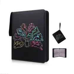 Pikachu Pokemon Yu-Gi-Oh PTCG YGO MTG Trading Card Binder Album Zipper 9-Pocket - Image 1