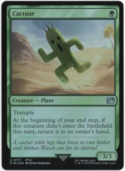 FF110 Magic The Gathering Cactuar 0177 FIN 2025 Foil - Image 1