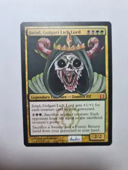 JARAD GOLGARI LICH LORD ADVENTURE TIME MAGIC GATHERING ALTERED ART HAND PAINT - Image 1