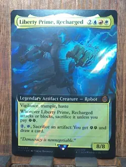 MTG Liberty Prime, Recharged FALLOUT 0944 SURGE FOIL MYTHIC, NM Pack Fresh! - Image 1