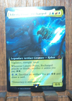 MTG Liberty Prime, Recharged FALLOUT 0944 SURGE FOIL MYTHIC, NM Pack Fresh! - Image 5