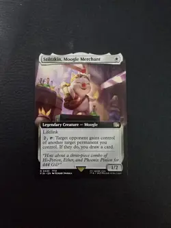 Stiltzkin, Moogle Merchant (Extended Art) Final Fantasy Regular MTG NM Magic - Image 1