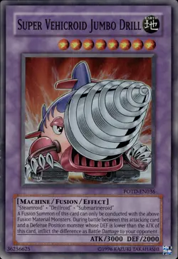 Super Vehicroid Jumbo Drill - Super Rare POTD-EN036 - LP - YuGiOh - Image 1