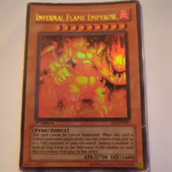 Yu-Gi-Oh! TCG Infernal Flame Emperor SD3-EN001 1st Edition Ultra Rare - Image 1
