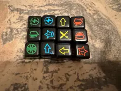 Yugioh Dungeon Dice Monsters 12 Replacement Colored Dice, Used, Minor Scuffs - Image 1