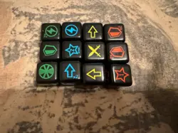 Yugioh Dungeon Dice Monsters 12 Replacement Colored Dice, Used, Minor Scuffs - Image 2