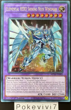 YU-GI-OH! Card ELEMENTAL HERO SHINING NEOS WINGMAN MP24-EN062 Secret Rare NEW - Image 1