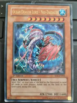 Ocean Dragon Lord- Neo Daedalus SD4-EN001 - ULTRA RARE - Yu Gi Oh - Image 3