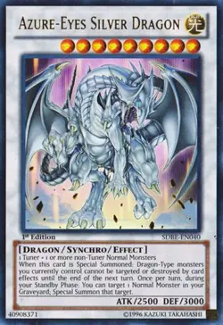 Azure-Eyes Silver Dragon - SDBE-EN040 - Ultra Rare - 1st Edition LP YuGiOh!  Sag - Image 1