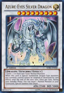 Azure-Eyes Silver Dragon - SDBE-EN040 - Ultra Rare - 1st Edition LP YuGiOh!  Sag - Image 2