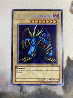 Yu-Gi-Oh Tri-Horned Dragon LOB-000 The Legend of Blue Eyes White Dragon LP - Image 1
