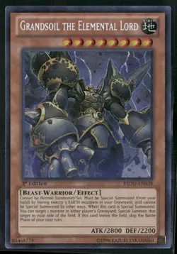 Yu-Gi-Oh! TCG Grandsoil the Elemental Lord REDU-EN038 1st Edition Secret Rare - Image 1