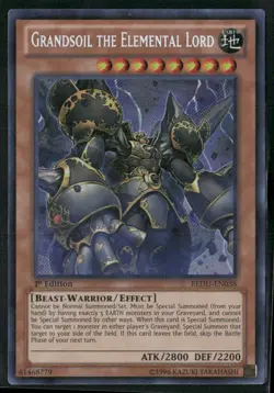 Yu-Gi-Oh! TCG Grandsoil the Elemental Lord REDU-EN038 1st Edition Secret Rare - Image 6
