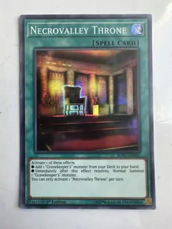 (EX) Necrovalley Throne - SOFU-EN055 - Super Rare - 1st Edition  YuGiOh - Image 1