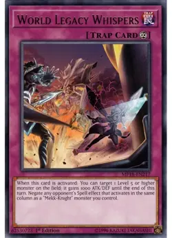 Yugioh - World Legacy Whispers (Rare) (1st Edition) - MP18-EN217 P - Image 1