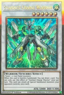 Stardust Charge Warrior MAGO-EN029 Maximum Gold 1st Edition - Image 1