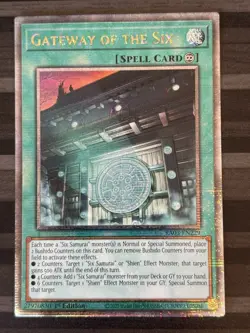 Yugioh | Gateway of the Six | RA03 | Quarter Century Rare | 1st Edition | NM - Image 1