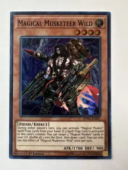 Yugioh! Magical Musketeer Wild - SPWA-EN021 - Super Rare - 1st Edition Near Mint - Image 1