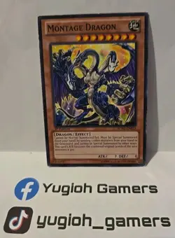 YUGIOH MONTAGE DRAGON COMMON BPW2 1ST EDITION  PLAYED - Image 1