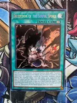 Deception of the Sinful Spoils ROTA-EN055 Secret Rare NM-M 1st Edition - Image 1