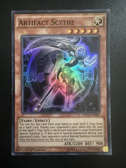 Yugioh Artifact Scythe MP15-EN001 Super Rare 1st Edition - Image 1