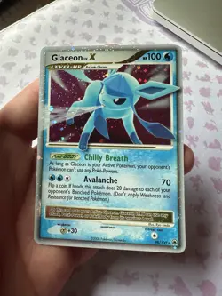 PokÃ©mon TCG Glaceon LV.X Holo Rare Card Majestic Dawn 98/100 - Image 1