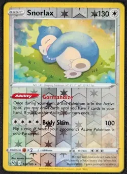Snorlax 2020 Vivid Voltage Reverse Holo Rare Pokemon Card 131/185 (NM) - Image 1