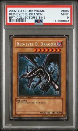 2002 Yu-Gi-Oh! Red-Eyes B. Dragon BPT Limited Edition Secret Rare PSA 9 - Image 1