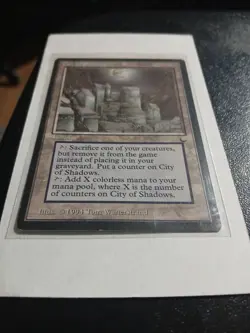 City of Shadows Land (The Dark) MTG Vintage, Near Mint Condition - Image 3